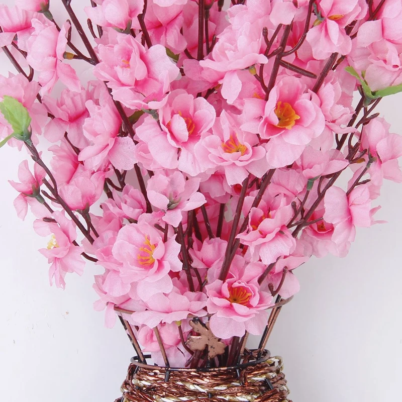 6 искусственных персиковых цветов букеты для дома/офиса Deco-Rose
