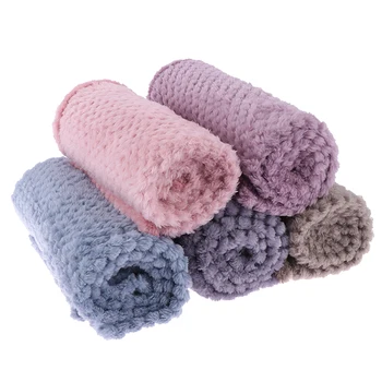 

1PC Soft Warm Plaid Blanket Mesh Flannel Blankets Thick Breathable Blanket 45*65cm