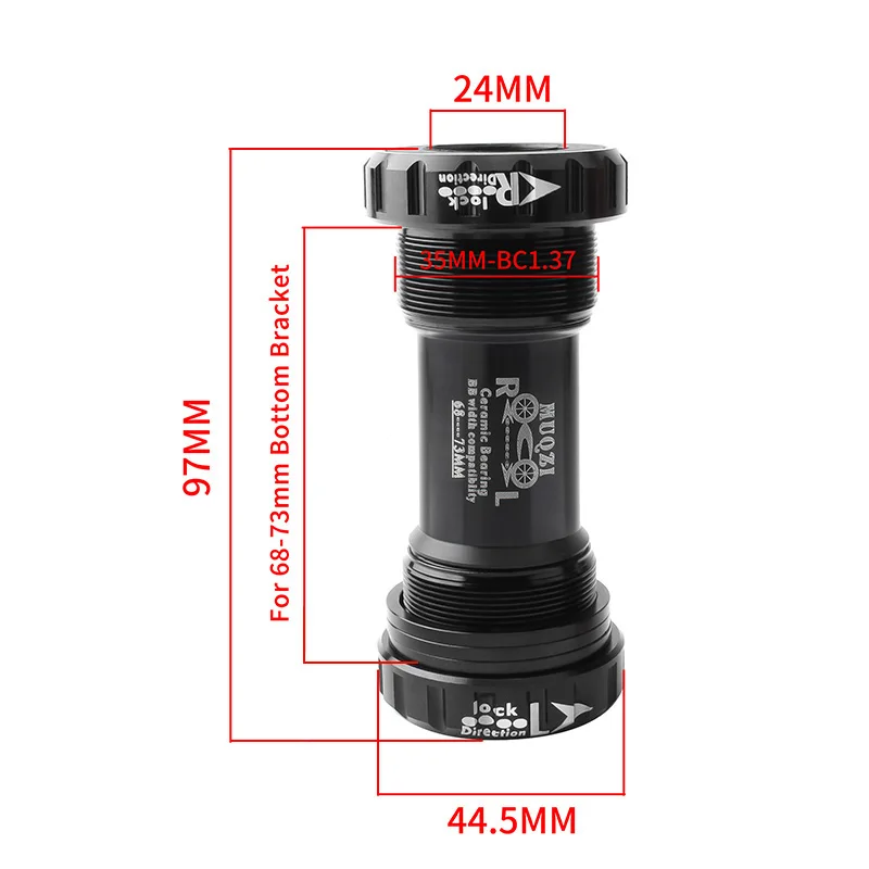 MUQZI BB68 BB73 Ceramic Bearing Bottom Bracket Threaded BB 68/73mm