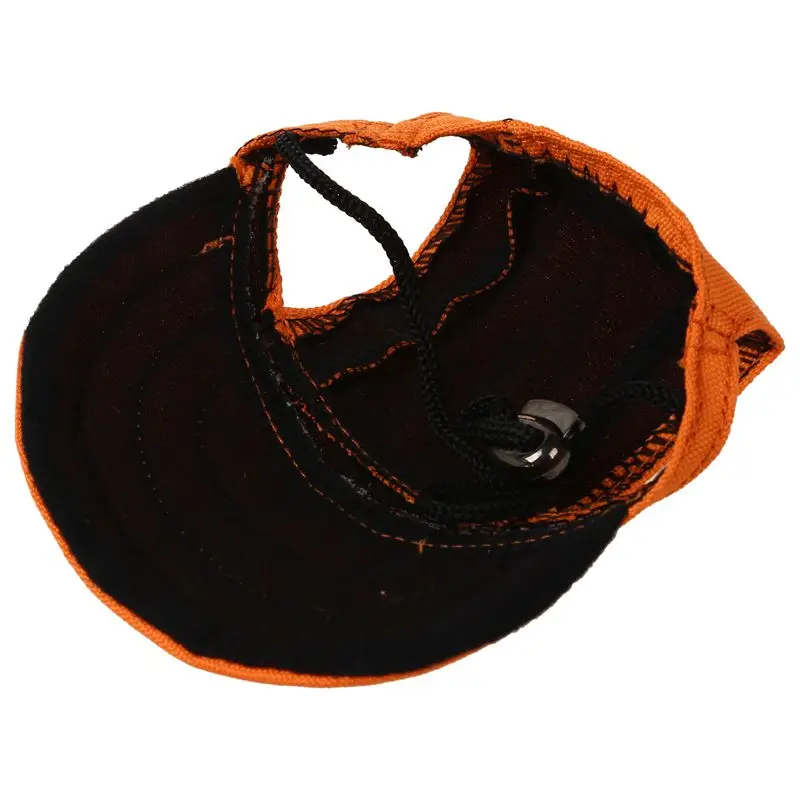 Шапочка для домашних собак Pet Dog Oxford Fabric Hat спортивная бейсболка с отверстиями для ушей для маленьких собак-Размер S(оранжевый