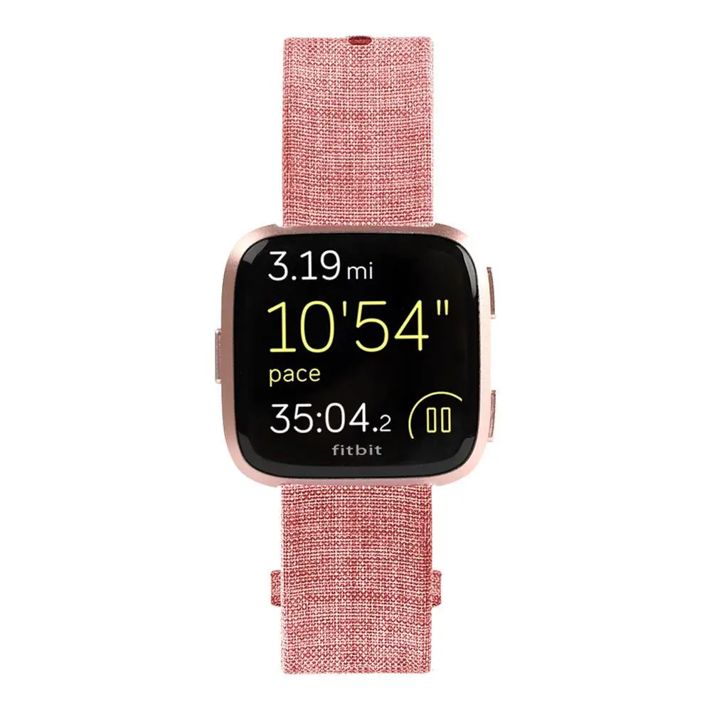 Холст часы ремешок с пряжкой Разъем для Fitbit Versa Sport Smartband# BW