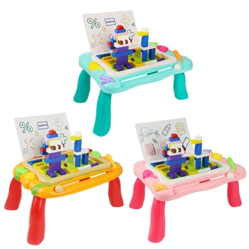 

netic Drawing and Board Building Table 2-In-1 Toy for Children