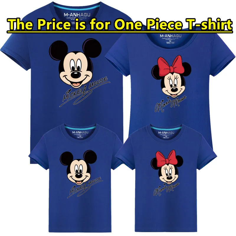 Семейная одежда модная одинаковая футболка для мамы, папы, дочки и сына футболки с Минни Микки Маус семейная летняя одежда - Цвет: one piece