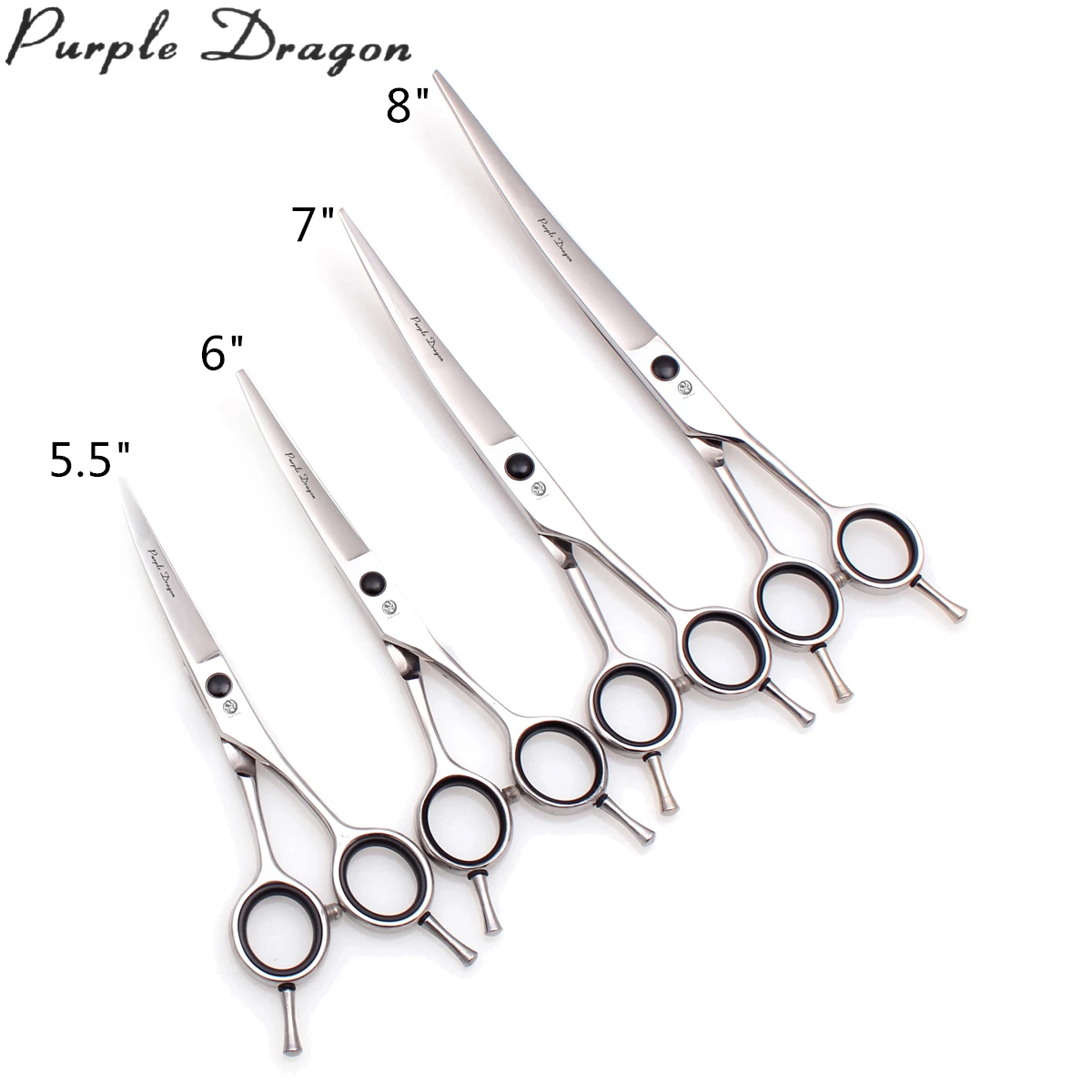 Парикмахерские ножницы Purple Dragon 5 дюйма 6 дюймов 7 8 японские нержавеющие изогнутые