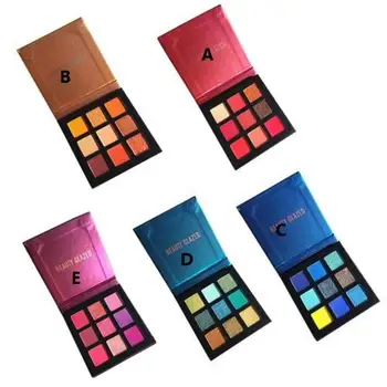 

Beauty Glazed 9 Colors Eyeshadow Palette Professional Marble Eye Shadow Tray Candy Color Pearlescent Match Makeup Palette