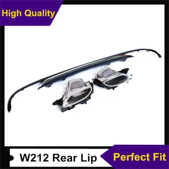 شراء مجموعة كاملة جديدة 2 أنماط بولي بروبلين عالي الجودة مانع صدمات خلفي للسيارة الشفاه الناشر مع نصائح العادم يناسب B E N Z E Class W212 2014-2016