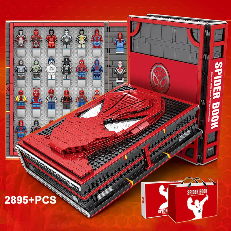 

New MOC Spidermans Collections Book Fit Lepining Marvel Avengers Building Blocks Bricks Toys SY1461 Gifts for Children
