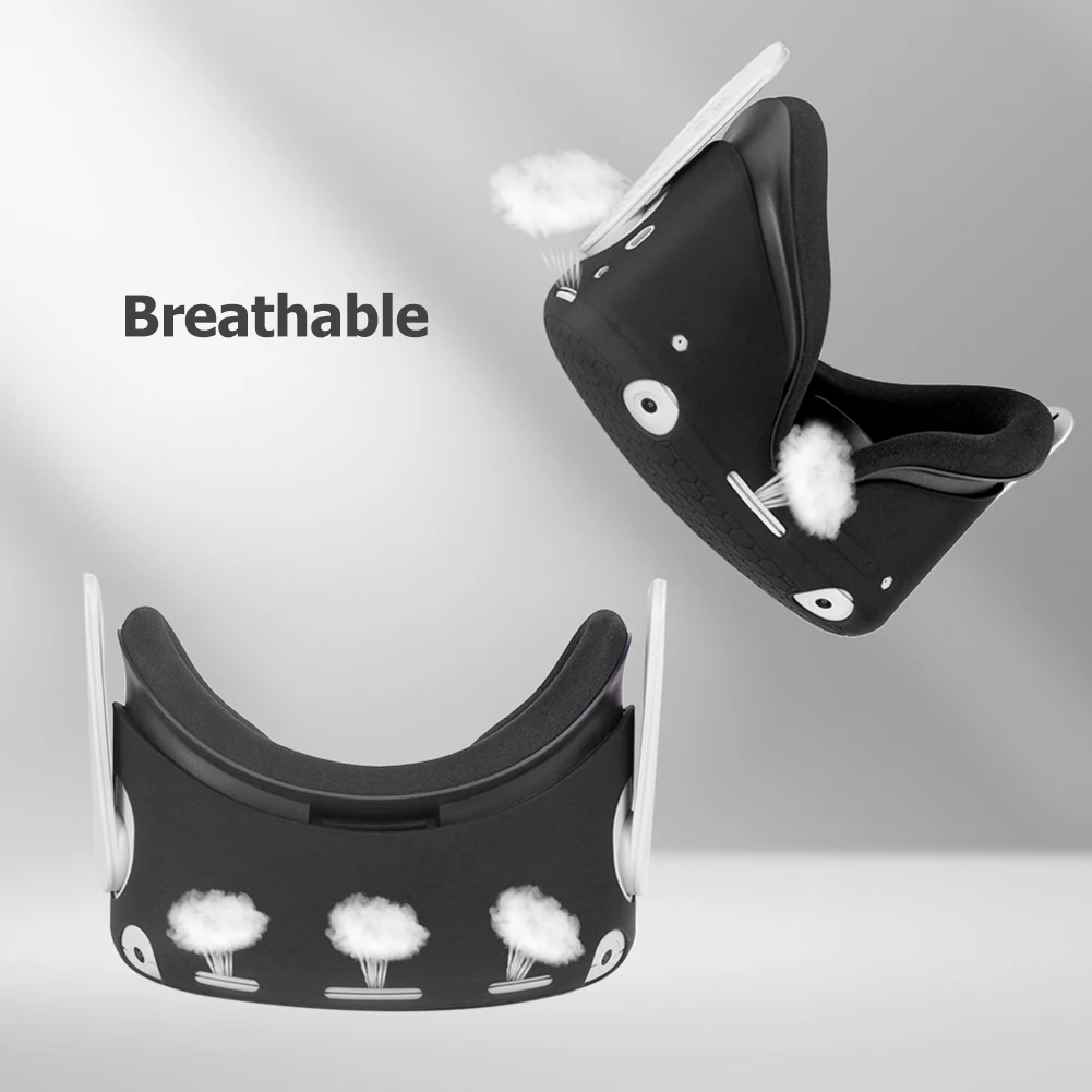 Cubierta frontal protectora de silicona para casco, accesorios de auriculares VR, Oculus Quest 2