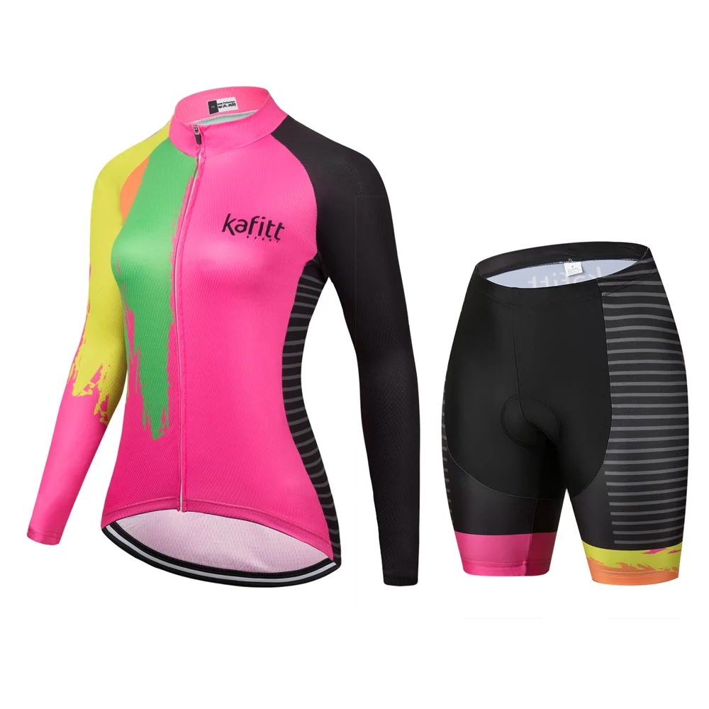 

Long Sleeve Kafitt Cycling Shirt Pink,Blouses Women's Cycling Clothing Free Shipping Summer 2021 Bike Shorts GEL Liner Ciclismo