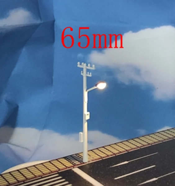 perfeclan 30x 1/100 Miniatura Calle Ferrocarril Luces Blancas Lámparas Accesorio de Escala HO 