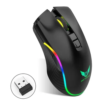 

2.4GHz Wireless Gaming Mouse RGB Backlight USB Type-C Rechargeable 7 Buttons 2400dpi Adjustable PC Computer Gamer Optical Mice