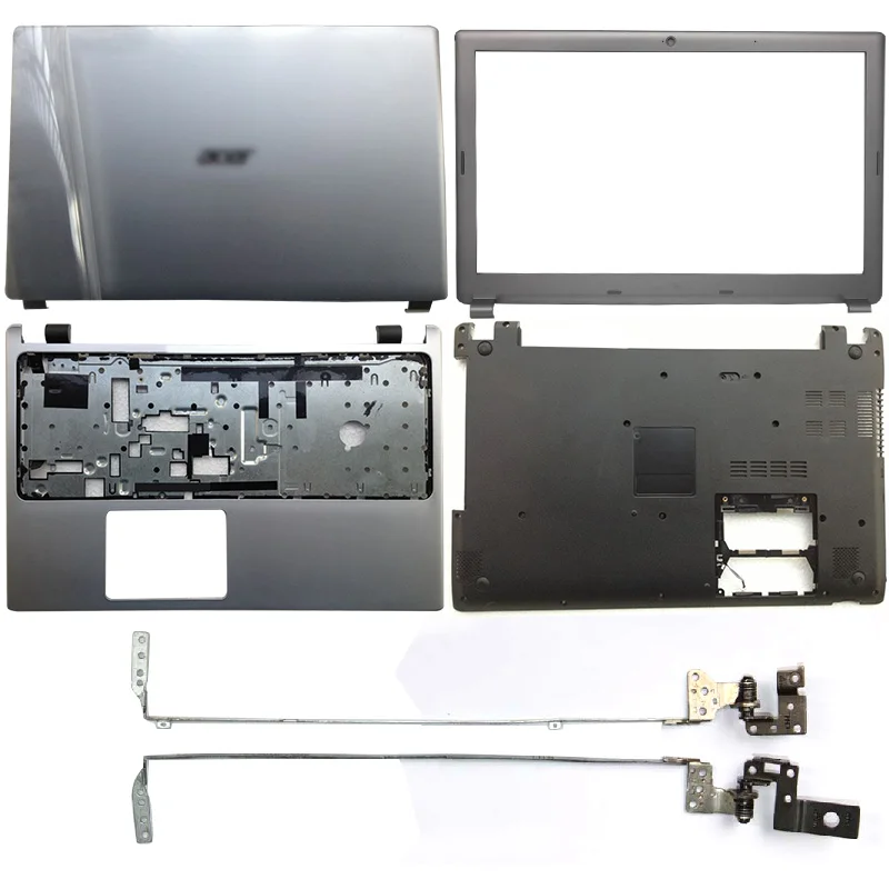 

NEW For Acer Aspire V5-571 V5-531 V5-571G V5-531G Laptop LCD Back Cover/Front Bezel/Hinges/Palmrest/Bottom Case Silver