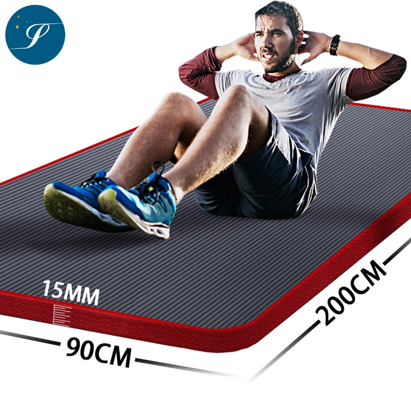 15MM Edging Thick Non-slip Fitness Mat High-density Sports Yoga Gym Home Exercise Pilates Gymnastics | Спорт и развлечения