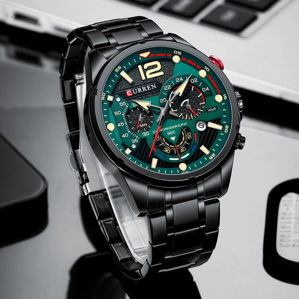 Curren Nieuwe Trend Horloge Mens Fashion Quartz Horloge Met Rvs Chronograaf  Horloges Voor Mannen Klok Relogio Masculino|Quartz Watches| - AliExpress