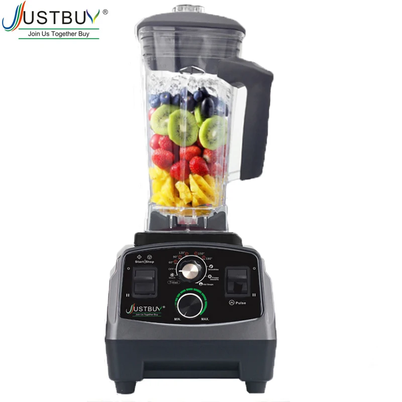 Online Timer BPA Freie Kommerzielle Grade Mixer Mixer Heavy Duty Automatische Obst Entsafter Küchenmaschine Eis Brecher Smoothies 2200W