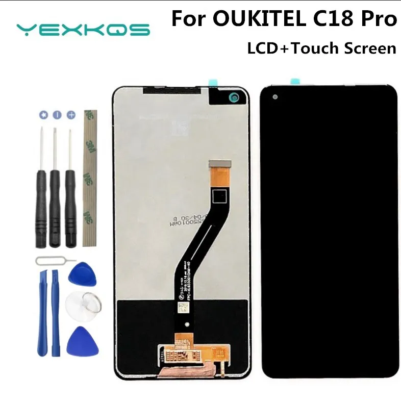 6 55 дюйма 100% оригинал для OUKITEL C18 Pro ЖК-дисплей сенсорный экран дигитайзер запасные