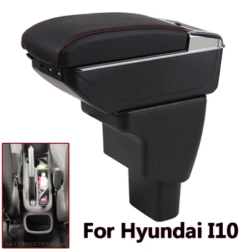 

Car Armrest Box for Hyundai I10 Rotatable Center Centre Console Storage Box with USB Interface Decoration Accessories