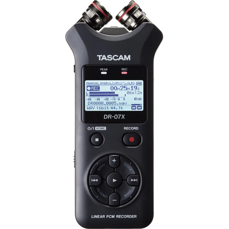 New TASCAM DR07X Stereo Handheld Digital Audio Recorder Interview pen HD Noise Reduction Recording linear PCM &amp MP3 |