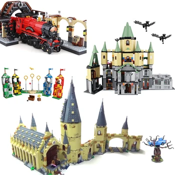 

Harri Magic School Clocks Tower Movie Series Castle Hall Compatible75948 75954 75953 75 Model Building Block Brick Great Wall