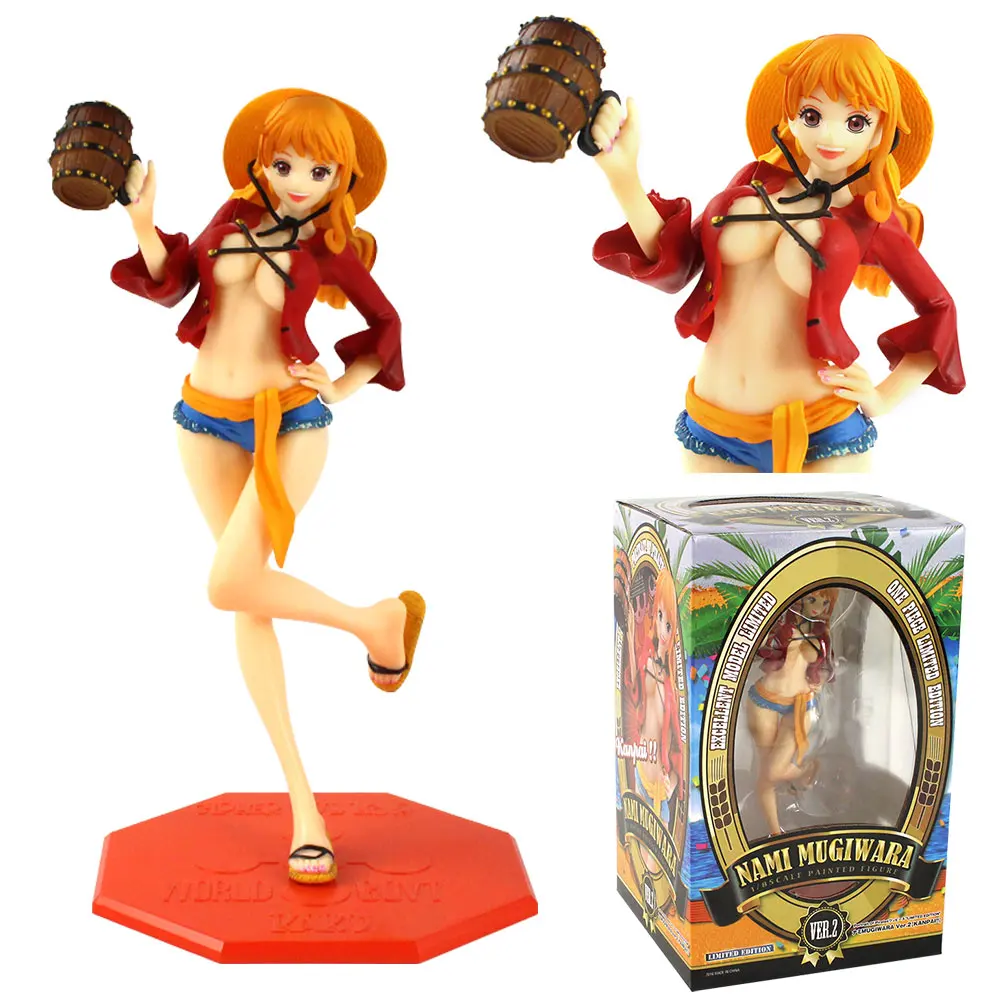 22 см аниме одна штука Nami Mugiwara Ver.2 Luffy Ver 1/8 Масштаб Окрашенные сексуальные девушки