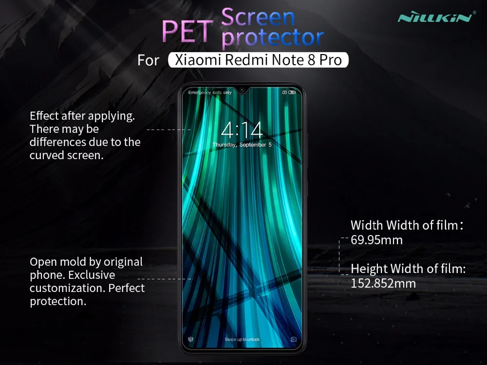 2pcs/lot for Xiaomi Redmi Note 8 Pro NILLKIN Super Clear Anti-fingerprint Protective Film OR Matte Screen Protector Film