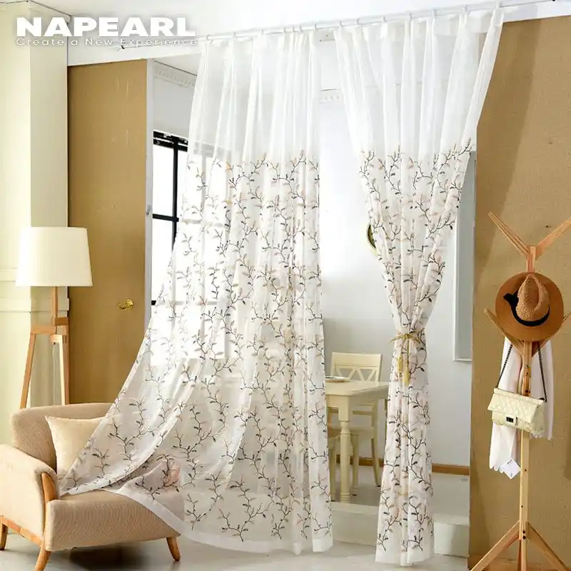 tela de tul cortina transparente de