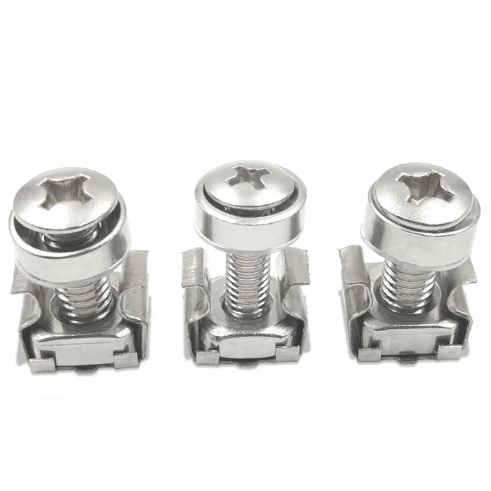 

Cage Nuts Bolts Washers Metric Square Hole Hardware Server Rack Screw Mount Clip Nuts M5 ;M6