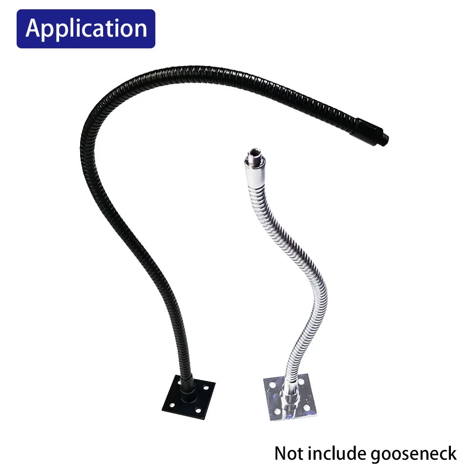 Table Lamp Base M10*1 M8*1 Fixed Bracket Hose LED Square Lamp Holder DIY Machine Tool Wall Desk Silver Black