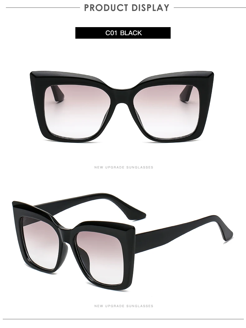 big frame sunglasses D&T 2021 New Fashion Cay Eye Sunglasses Women Men Gradients Lens Frame Leopard Luxury Vintage Goggle Brand Designer Sun Glasses oversized square sunglasses