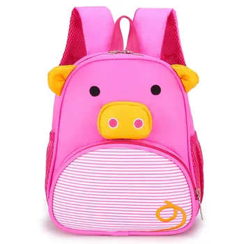 

3D Pig Brand Design School Bag Children Animal Girls Boys Backpacks Toddler Kids Neoprene School Bags Kindergarten Cartoon Bag