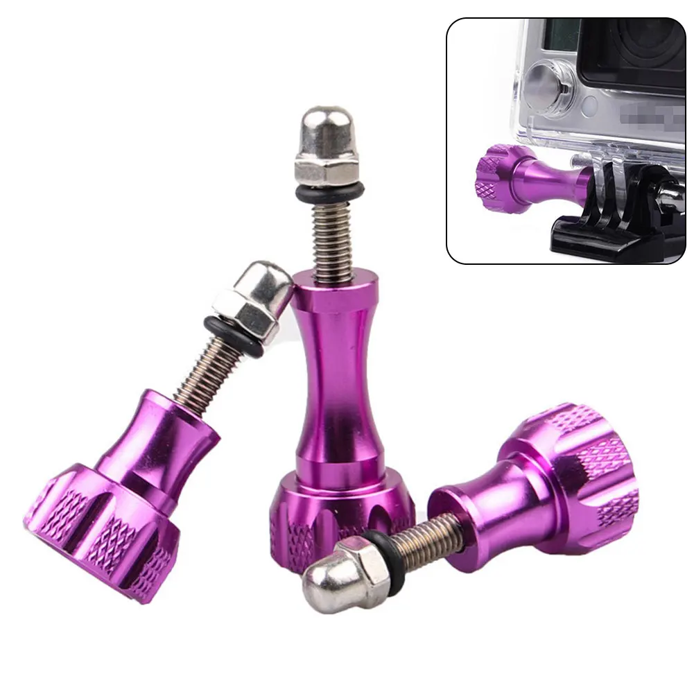 

3pcs Fixed Easy Install Tools With Nuts Long Short Bicycle Camera Screw Set Replacement Aluminum Alloy Thumb Knob For Gopro Hero