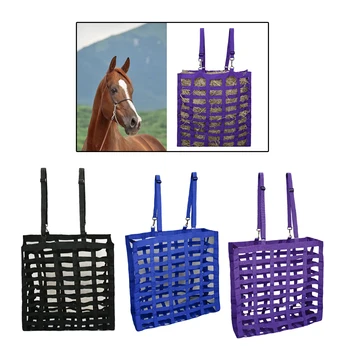 

3x Pro Slow Feed Large Hay Net Bag w/ Divider Horse Cow Llama Goat Donkey Animal