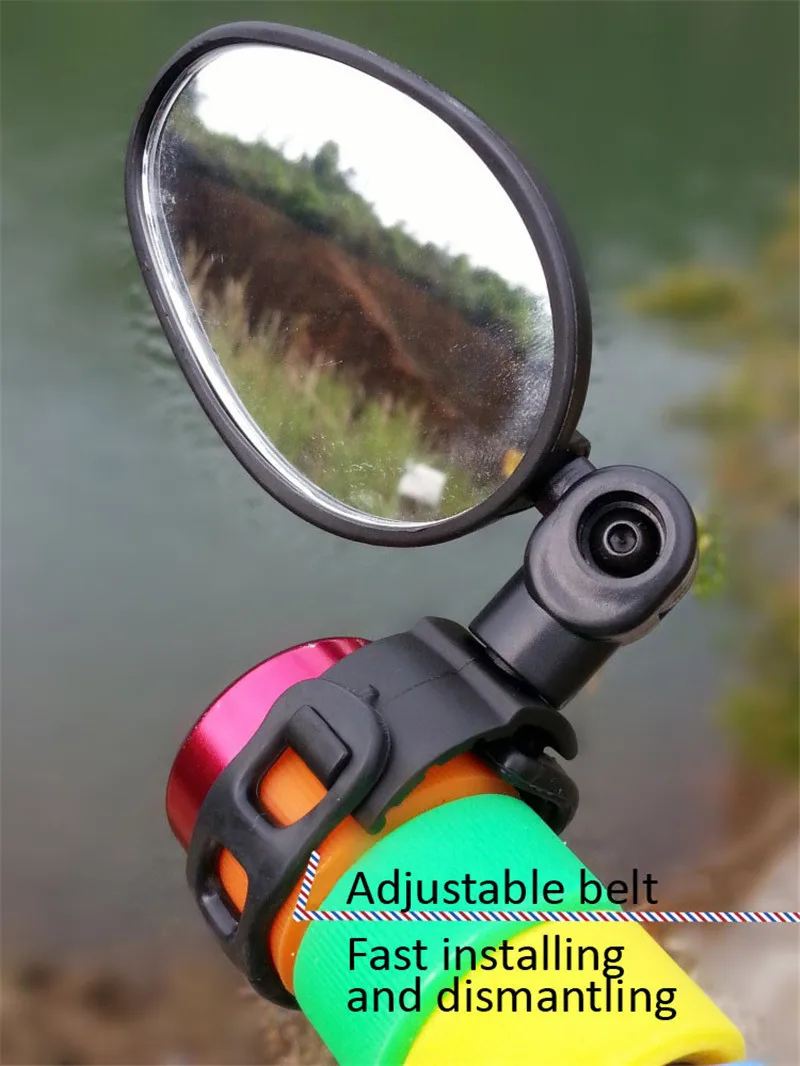 Bicycle Rearview Mirror Bicycle Mirror Wide-angle Convex Mirror Flat Rearview Mirror Riding Safe Rear View Mirror