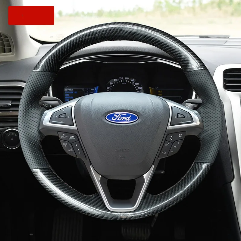 DIY ручной работы Руль крышка подходит для Ford Edge Focus Escape эскорт Ecosport Телец Kuga Mondeo |