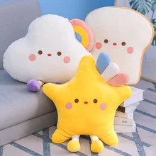 

Kawaii Cloud Plush Toys Cute Bread Star Pillows Stuffed Dolls Soft Plush Toy Soft Doll for Kids Birthday Gift Home Decor