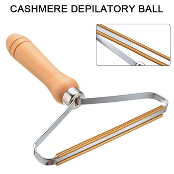 

1pc Wood Handle Clothes Fuzz Shaver Lint Remover Portable Lint Ball Brushes Copper Head Handheld Cleaning Household Tool