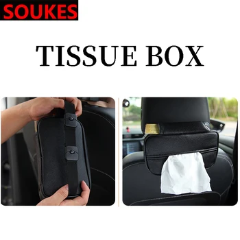 

Leather Car Seat Back Hanging Storage Tissue box For Chevrolet Cruze Aveo Opel Insignia Ssangyong kyron rexton Honda Accord CRV