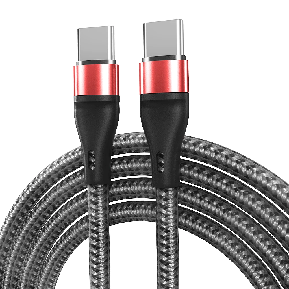 PD USB C to USB Type C Cable for Samsung S20 Huawei Quick Charge 4.0 Cable 2 in 1 Transmission Double 60W Fast Charge Line 1m 2m usb phone charger Cables