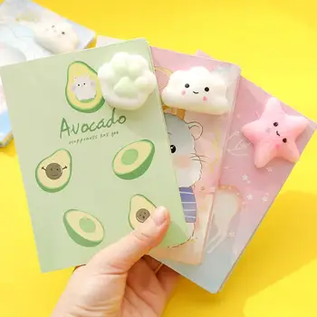 

Decompression Cute Traveler's Notebook Hard Cover Planner Notepad Stationery Diary Book Gift Exercise Composition Binding J9F4