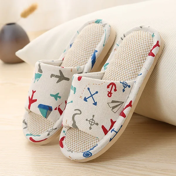 

Kids Sandals Baby Girls BOY'S Indoor Spring Summer Children Household for Parent And Child Linen Anti-slip Four Seasons