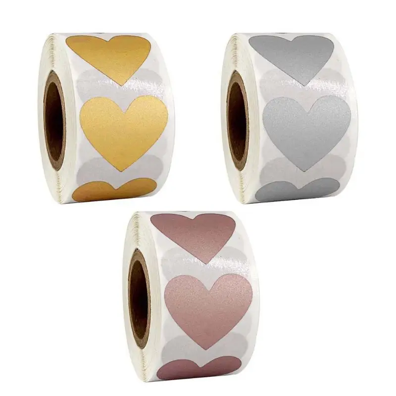 

300pcs/roll Heart Stickers Stamp Envelopes Cards Packages Scrapbooking Stationery Decoration