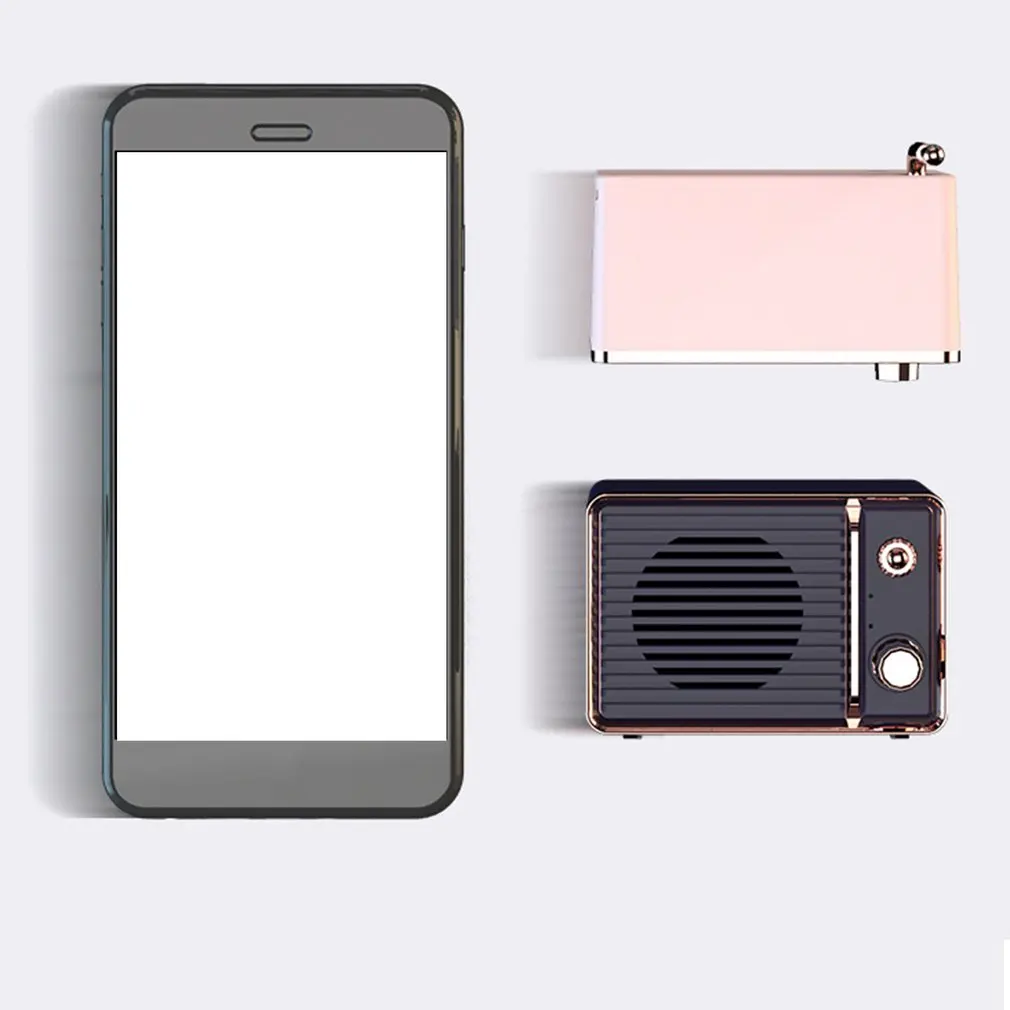 Retro TV Shape Wireless Speaker Mini Multi-function Small Stereo 900mAh Battery Wireless Speaker Exquisite