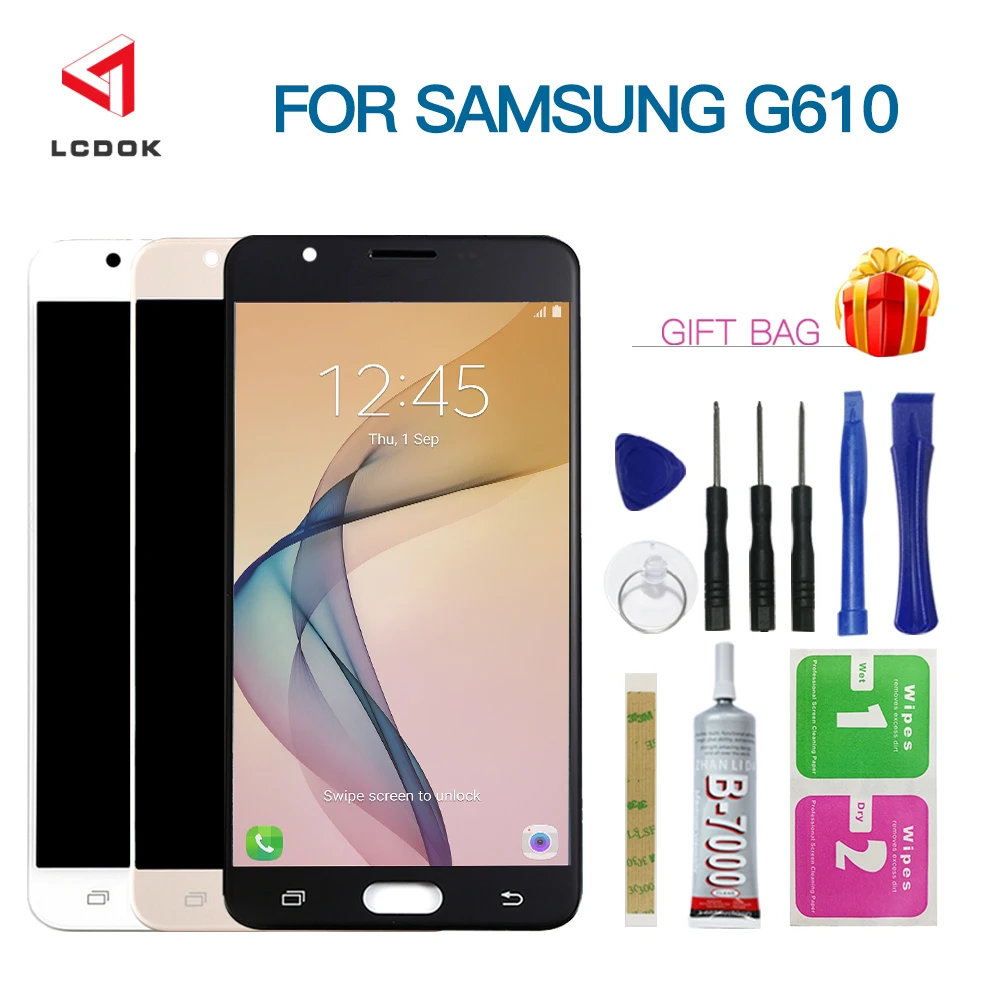 ЖК-дисплей с регулируемой яркостью для samsung Galaxy J7 Prime 2016 G610 G610F G610M кодирующий
