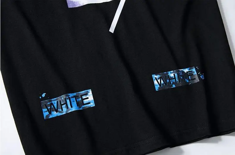 Морской спрей косая полоска 19SS Off-White OW для мужчин и женщин, унисекс, пара влюбленных моделей, Модная хлопковая футболка с круглым вырезом и коротким рукавом