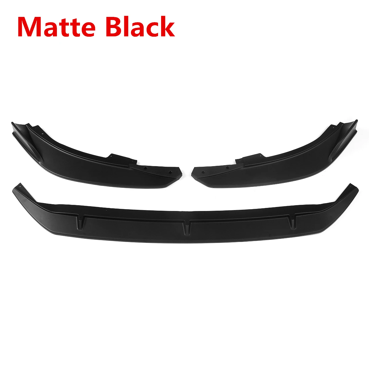 Matte Black Углеродное волокно вид/черный ST автомобильный передний бампер диффузор для губ бампер спойлер разветвители комплект протекторов для Ford для Focus ST - Цвет: Matte Black