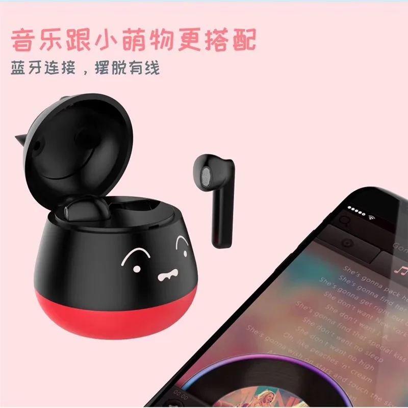 5 шт. Новые Bluetooth наушники с милым мультяшным чехлом гарнитуры наушники+ защитный зарядный чехол для Iphone samsung смартфон