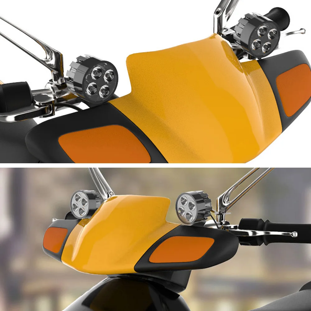 2 шт./компл. DC 12 V-80 V 3000LM мотоцикл пятно туман светильник головной светильник 4-светодиодный головной светильник фары Точечный светильник s