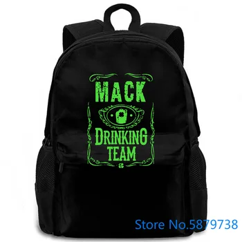 

Mack Irish Drinking Team Whiskey Beer Custom Last Name St Patricks Day Print women men backpack laptop travel school adult