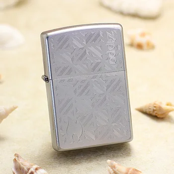 

Genuine Zippo oil lighter copper windproof Diamond 3D lattice cigarette Kerosene lighters Gift With anti-counterfeiting code