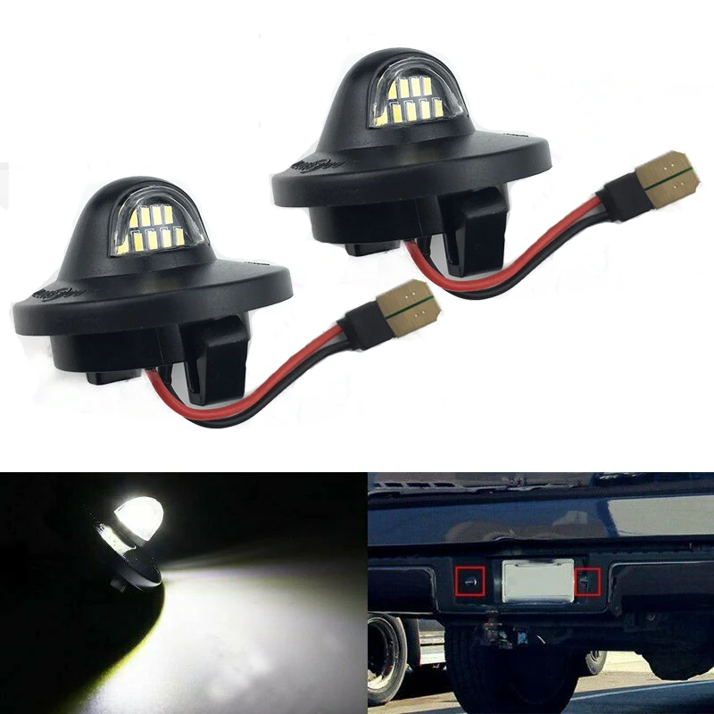 

2PCS Auto Car LED License Plate Light For Ford F150 Ranger Lincoln Heritage Expedition Explorer Tail Number Light